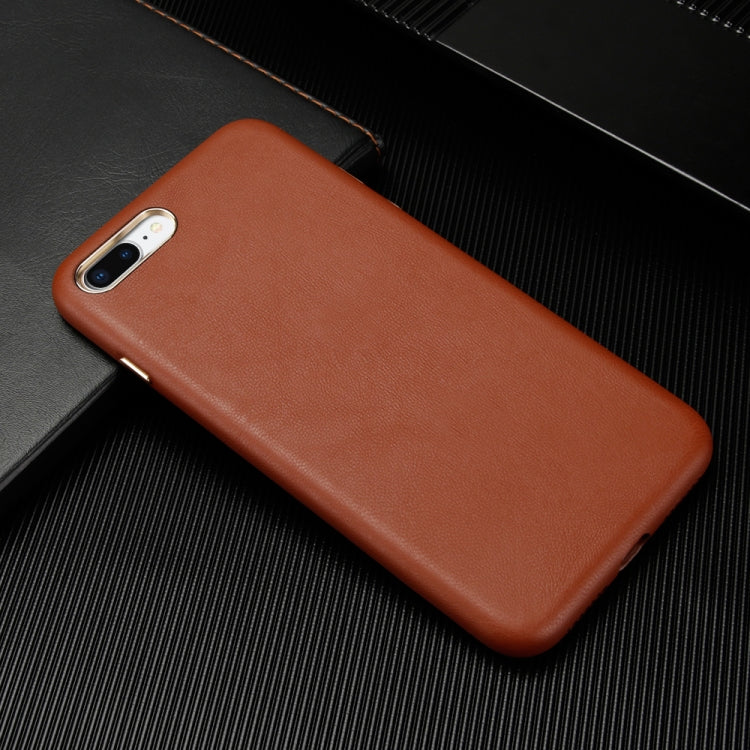 For iPhone 8 Plus & 7 Plus Lambskin Texture Metal Button Four-Corner Full Coverage PC + Metal + PU