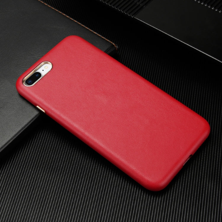 For iPhone 8 Plus & 7 Plus Lambskin Texture Metal Button Four-Corner Full Coverage PC + Metal + PU