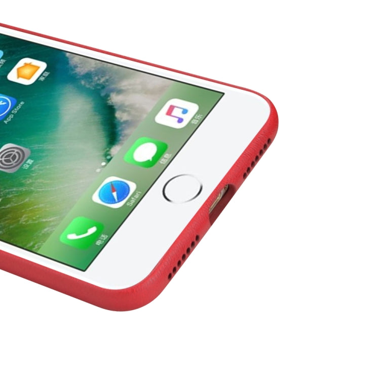 For iPhone 8 Plus & 7 Plus Lambskin Texture Metal Button Four-Corner Full Coverage PC + Metal + PU