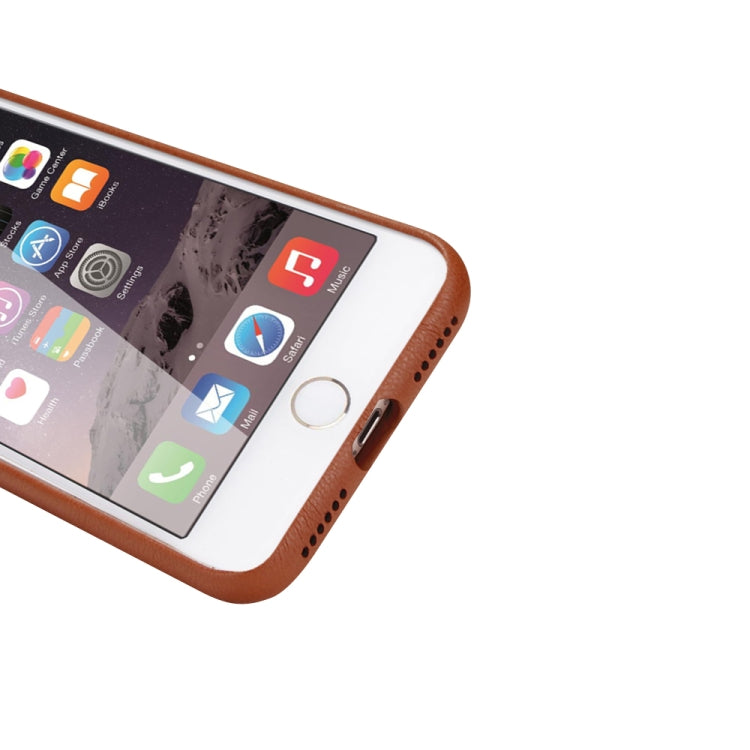 For iPhone SE 2020 & 8 & 7 Lambskin Texture Metal Button Four-Corner Full Coverage PC + Metal + PU