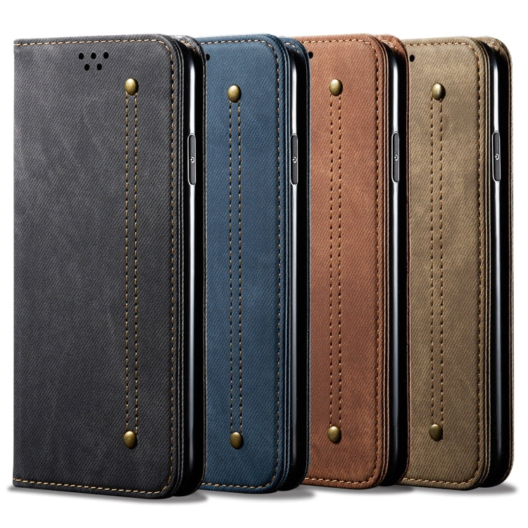For Samsung Galaxy A13 5G/4G/A04/A04S Denim Texture Casual Style Leather Phone Case