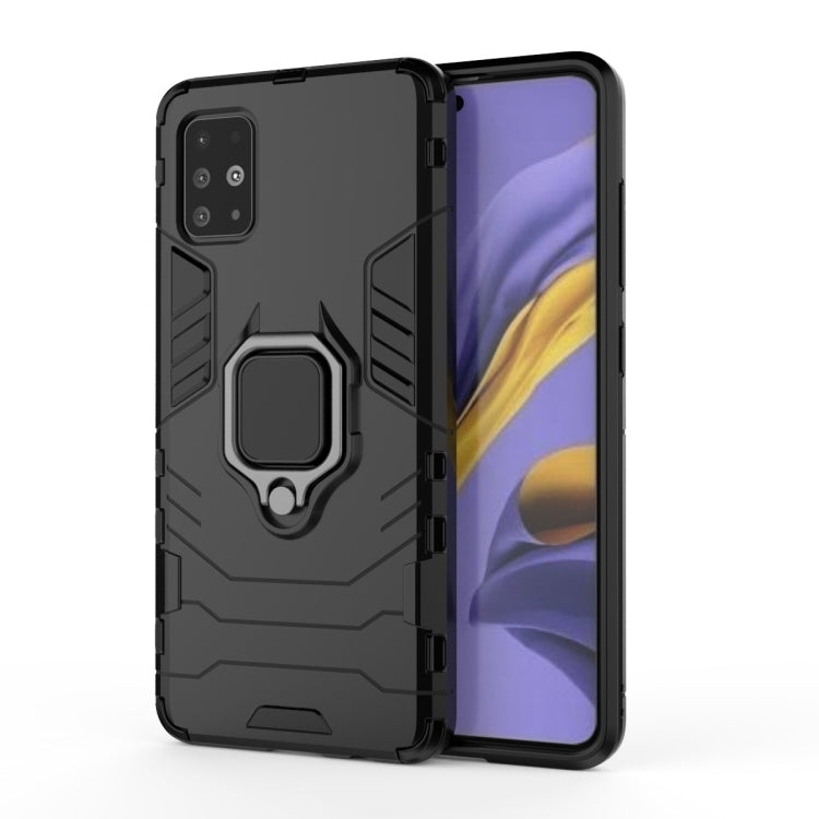 For Galaxy A51 Shockproof PC + TPU Protective Case with Magnetic Ring Holder