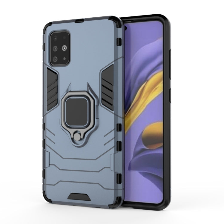For Galaxy A51 Shockproof PC + TPU Protective Case with Magnetic Ring Holder