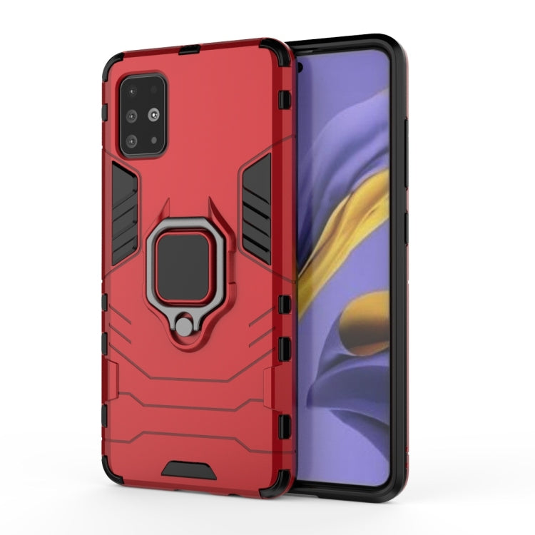 For Galaxy A51 Shockproof PC + TPU Protective Case with Magnetic Ring Holder