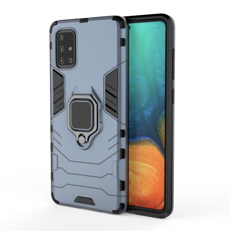 For Galaxy A71 Shockproof PC + TPU Protective Case with Magnetic Ring Holder