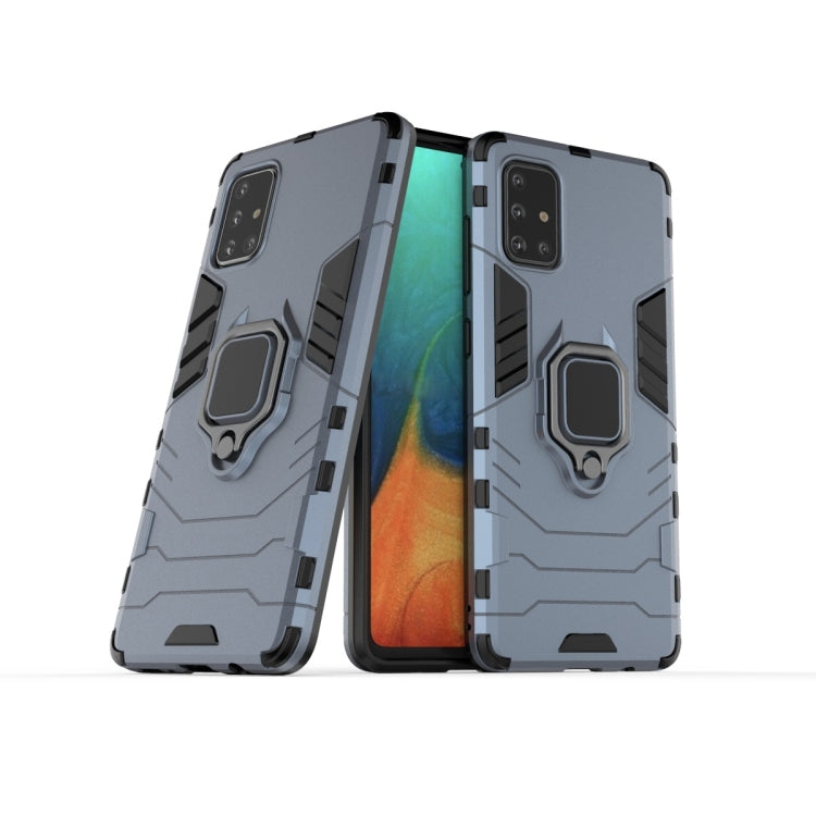 For Galaxy A71 Shockproof PC + TPU Protective Case with Magnetic Ring Holder