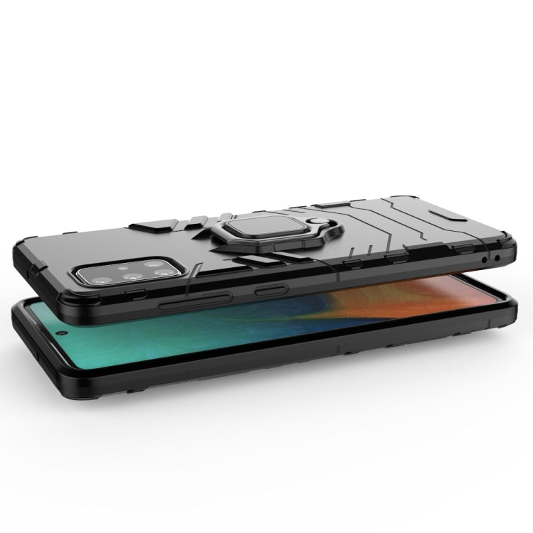 For Galaxy A71 Shockproof PC + TPU Protective Case with Magnetic Ring Holder