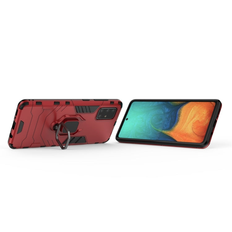 For Galaxy A71 Shockproof PC + TPU Protective Case with Magnetic Ring Holder