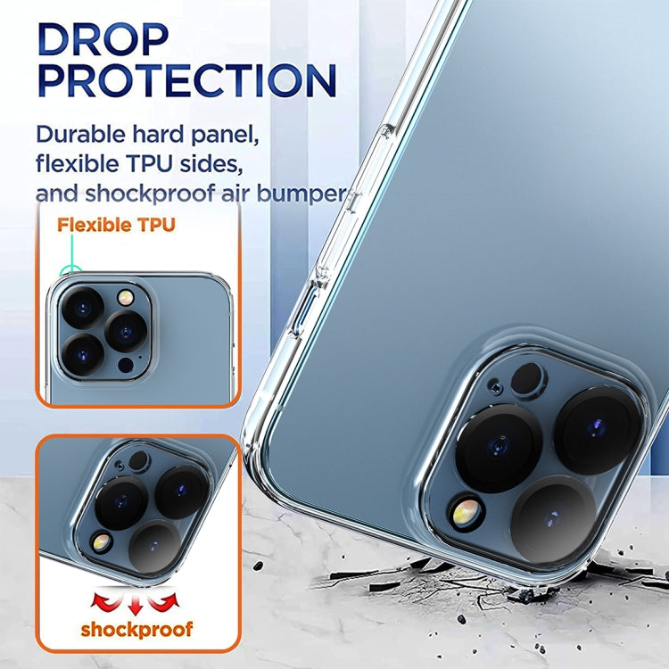 For iPhone 13 Pro Max Crystal Shield Series TPU + Glass Phone Case