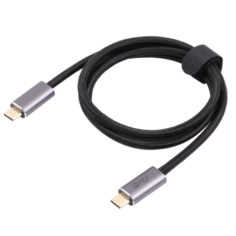 20Gbps USB 3.2 USB-C / Type-C Male to USB-C / Type-C Male Braided Data Cable, Cable Length:1m(Black)