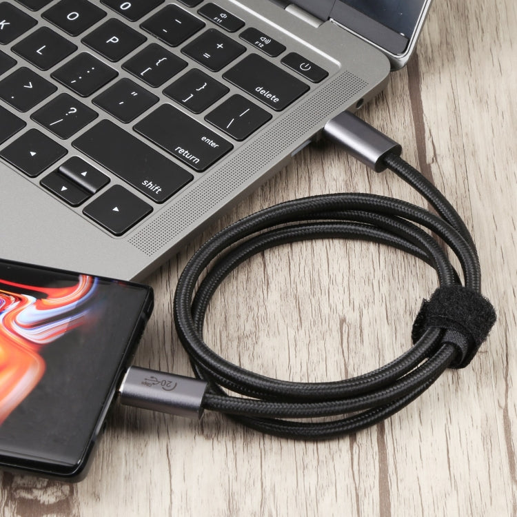 20Gbps USB 3.2 USB-C / Type-C Male to USB-C / Type-C Male Braided Data Cable, Cable Length:1m(Black)