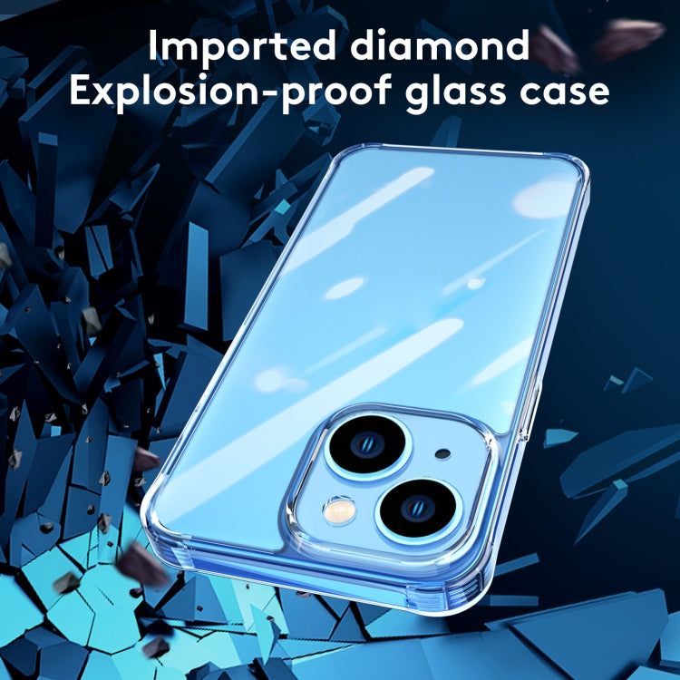 For iPhone 13 TPU + Tempered Glass Shockproof Phone Case(Transparent)