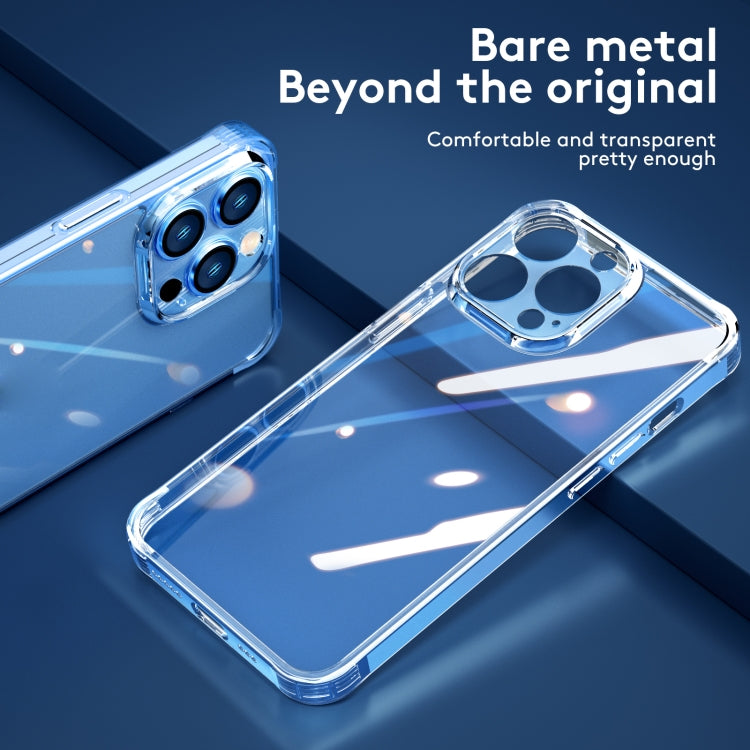 For iPhone 13 Pro Max TPU + Tempered Glass Shockproof Phone Case (Transparent)