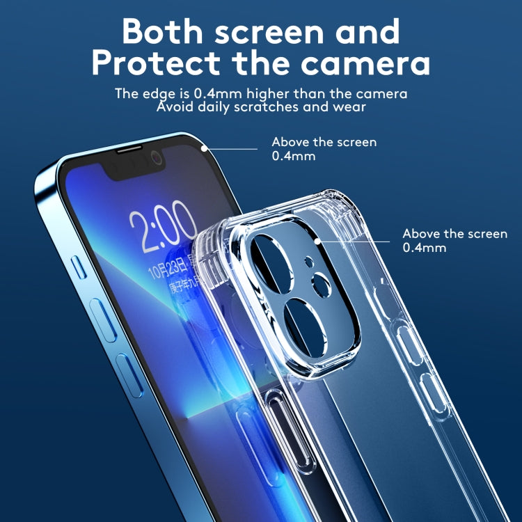 For iPhone 12 Pro TPU + Tempered Glass Shockproof Phone Case(Transparent)