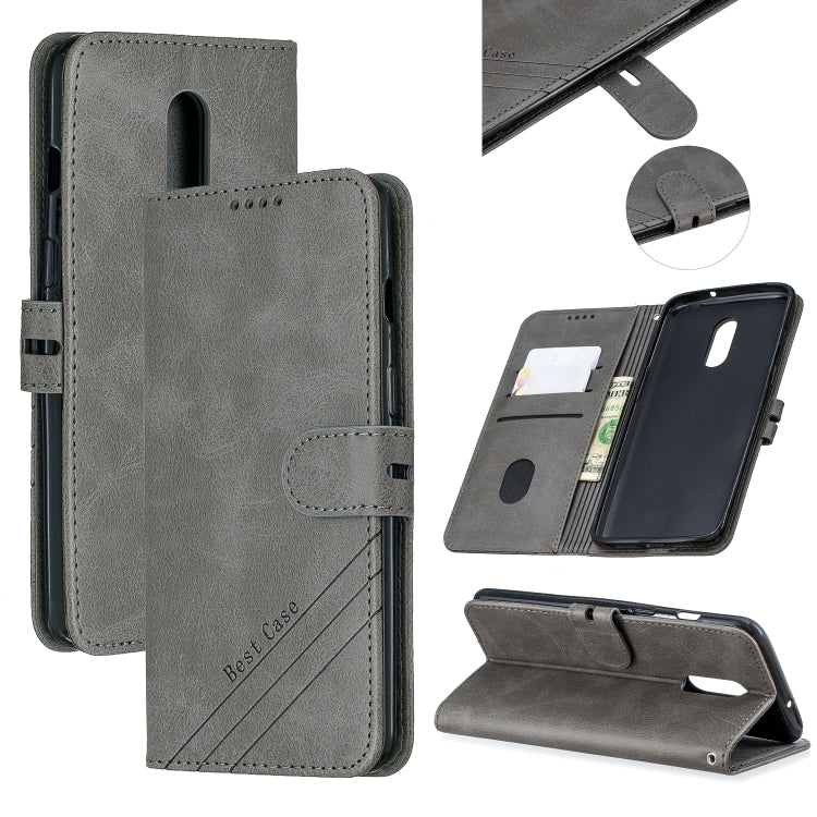 Stitching Style 2-Color Cow Texture Horizontal Flip PU Leather Case with Holder & Card Slot & Lanyard