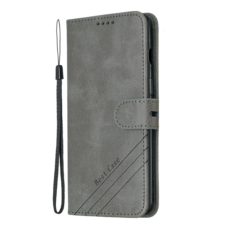 Stitching Style 2-Color Cow Texture Horizontal Flip PU Leather Case with Holder & Card Slot & Lanyard