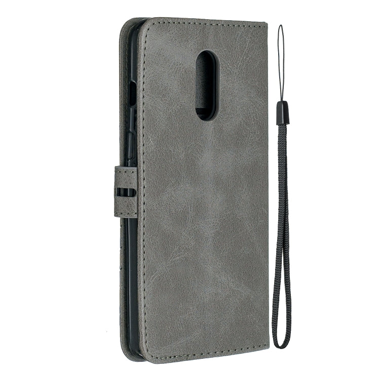 Stitching Style 2-Color Cow Texture Horizontal Flip PU Leather Case with Holder & Card Slot & Lanyard