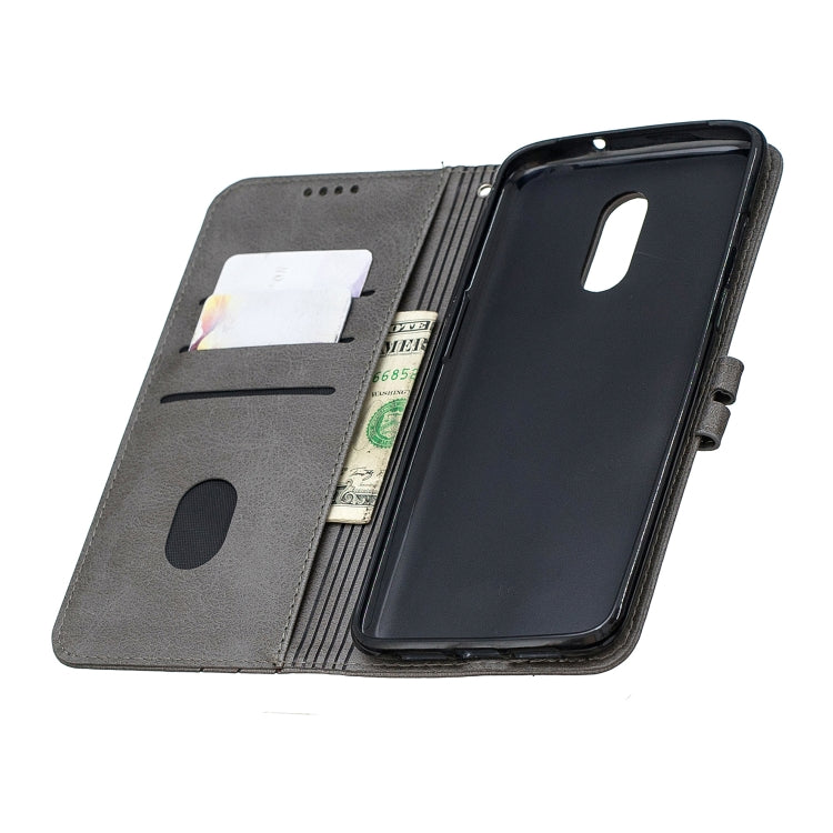 Stitching Style 2-Color Cow Texture Horizontal Flip PU Leather Case with Holder & Card Slot & Lanyard