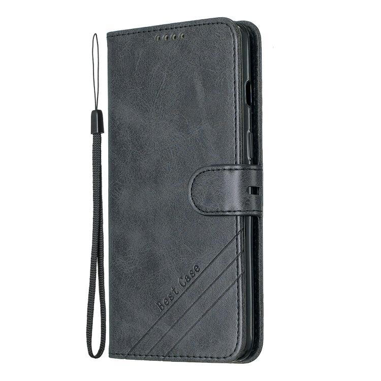 Stitching Style 2-Color Cow Texture Horizontal Flip PU Leather Case with Holder & Card Slot & Lanyard