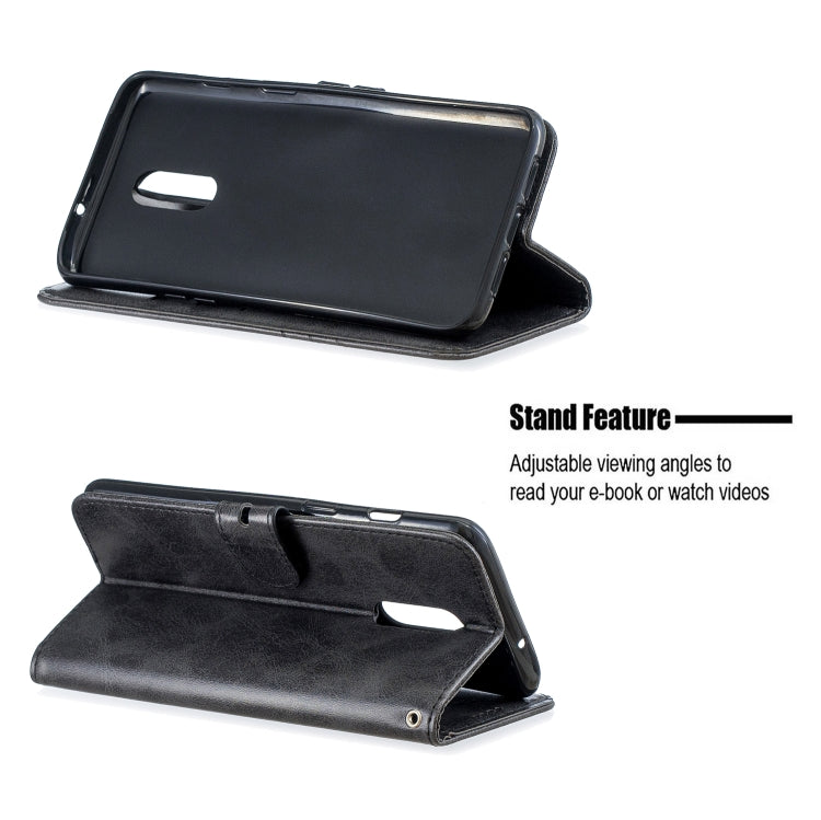 Stitching Style 2-Color Cow Texture Horizontal Flip PU Leather Case with Holder & Card Slot & Lanyard