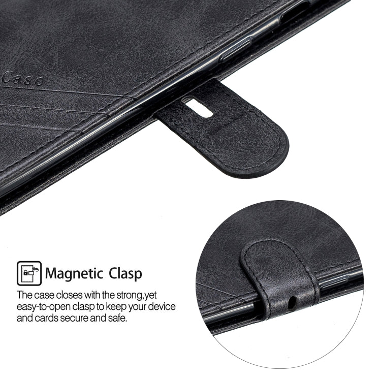 Stitching Style 2-Color Cow Texture Horizontal Flip PU Leather Case with Holder & Card Slot & Lanyard