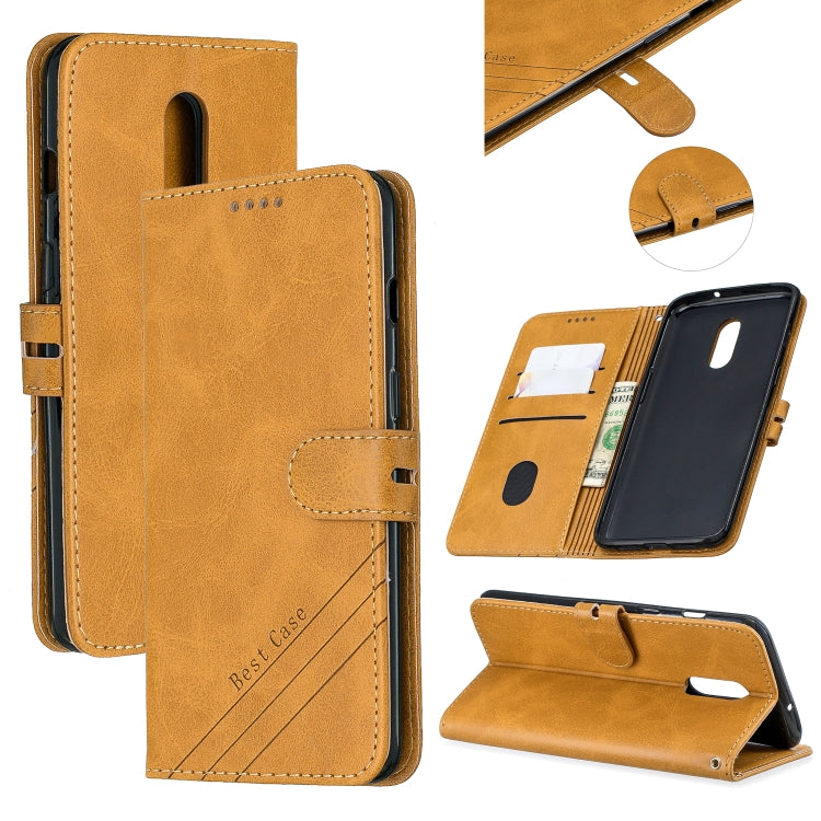 Stitching Style 2-Color Cow Texture Horizontal Flip PU Leather Case with Holder & Card Slot & Lanyard