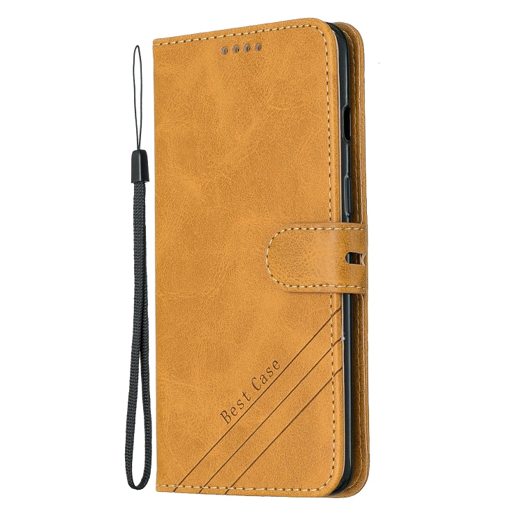 Stitching Style 2-Color Cow Texture Horizontal Flip PU Leather Case with Holder & Card Slot & Lanyard