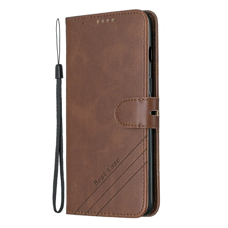 Stitching Style 2-Color Cow Texture Horizontal Flip PU Leather Case with Holder & Card Slot & Lanyard