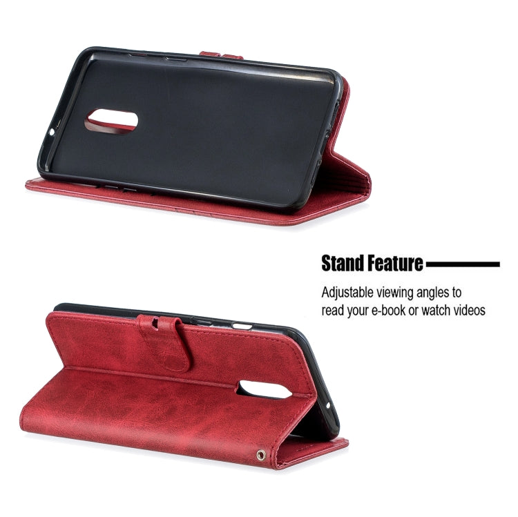 Stitching Style 2-Color Cow Texture Horizontal Flip PU Leather Case with Holder & Card Slot & Lanyard