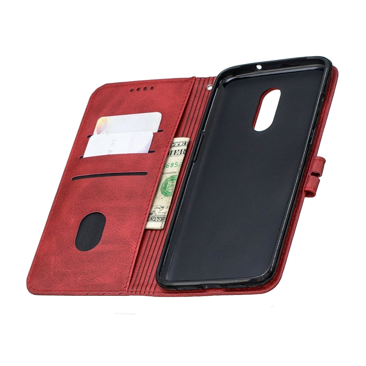 Stitching Style 2-Color Cow Texture Horizontal Flip PU Leather Case with Holder & Card Slot & Lanyard