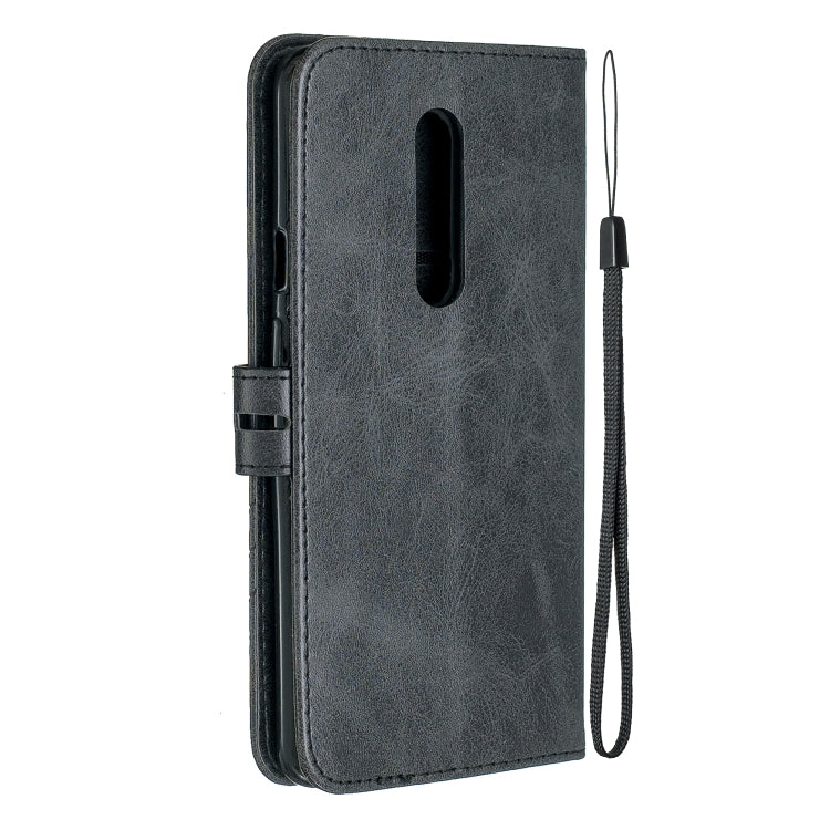 For One Plus 7  Pro Stitching Style 2-Color Cow Texture Horizontal Flip PU Leather Case with Holder & Card Slot & Lanyard