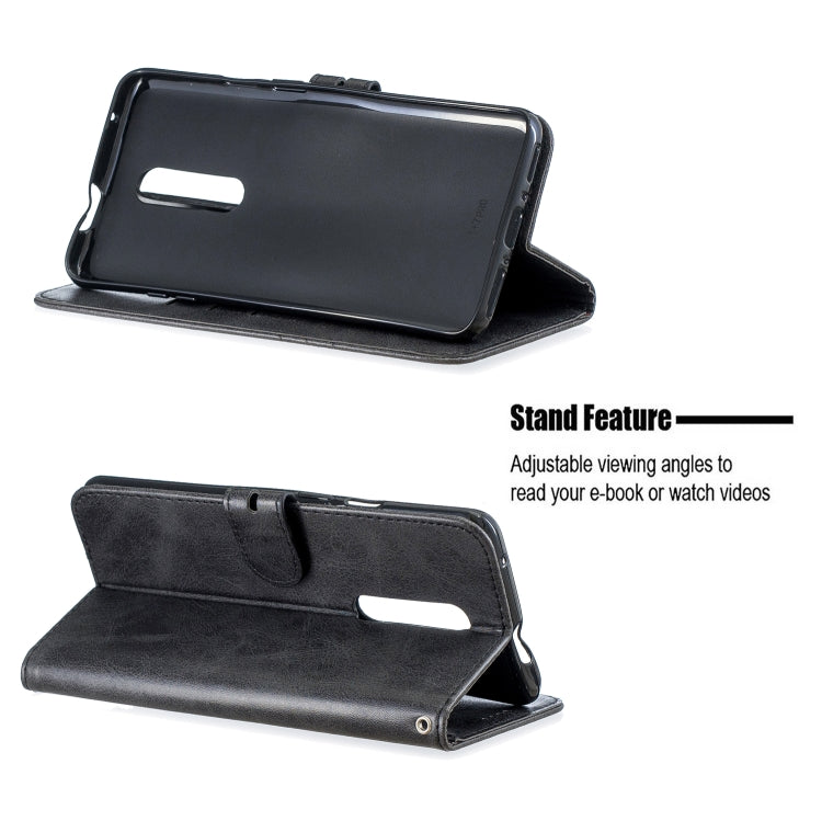 For One Plus 7  Pro Stitching Style 2-Color Cow Texture Horizontal Flip PU Leather Case with Holder & Card Slot & Lanyard