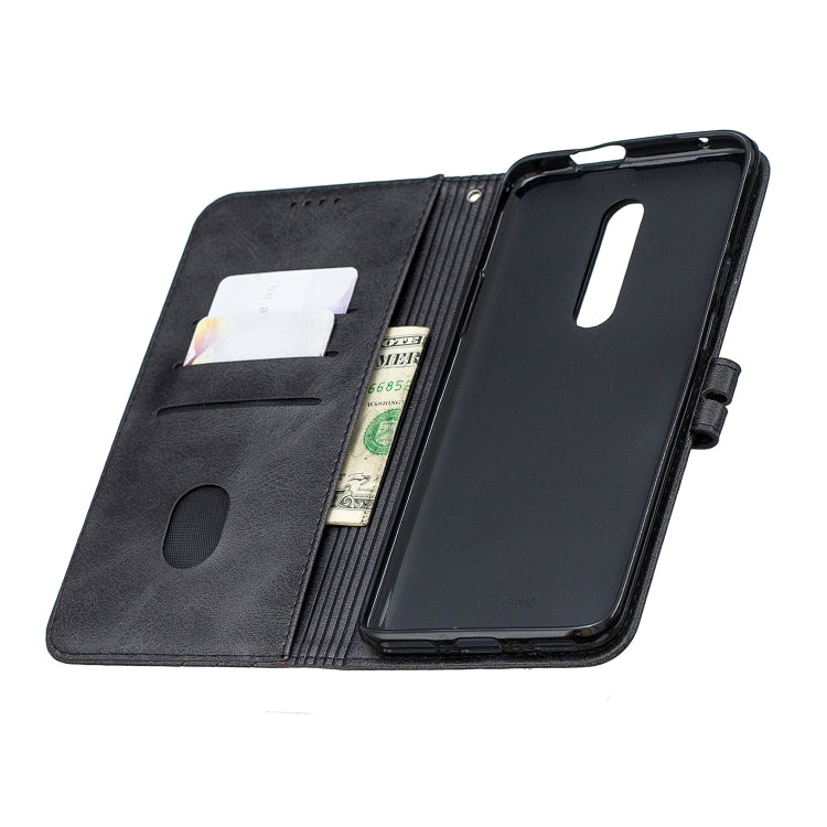 For One Plus 7  Pro Stitching Style 2-Color Cow Texture Horizontal Flip PU Leather Case with Holder & Card Slot & Lanyard