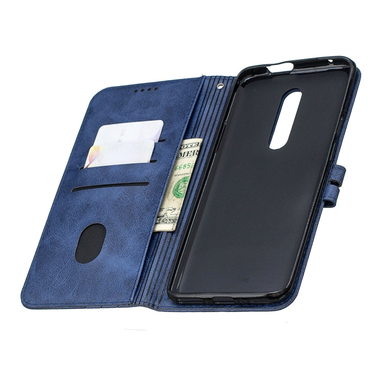 For One Plus 7  Pro Stitching Style 2-Color Cow Texture Horizontal Flip PU Leather Case with Holder & Card Slot & Lanyard