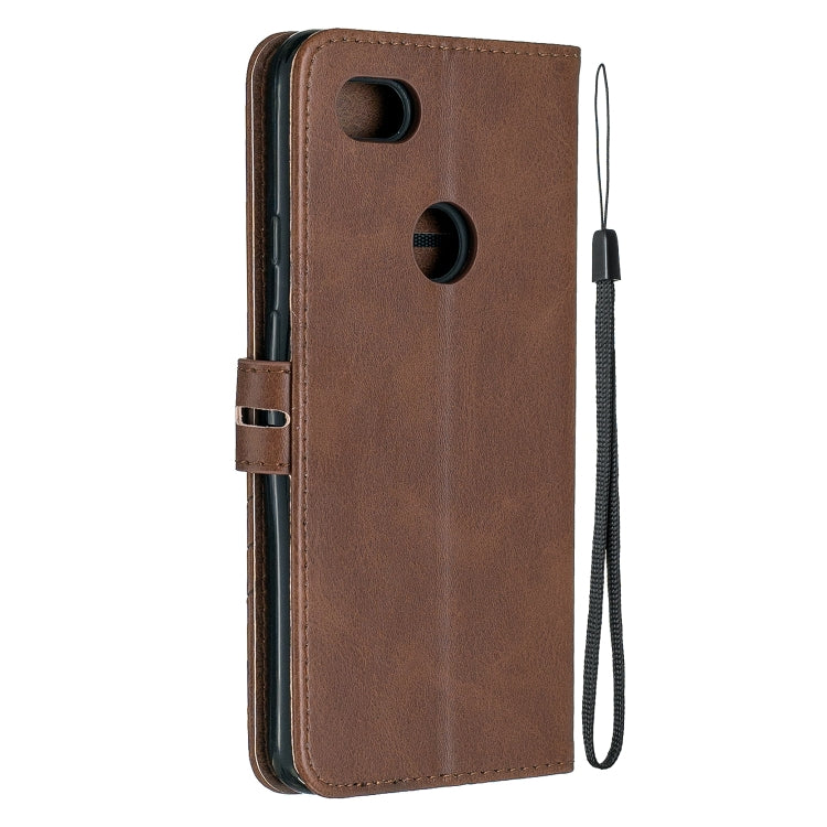For Google Pixel 3A Stitching Style 2-Color Cow Texture Horizontal Flip PU Leather Case with Holder & Card Slot & Lanyard