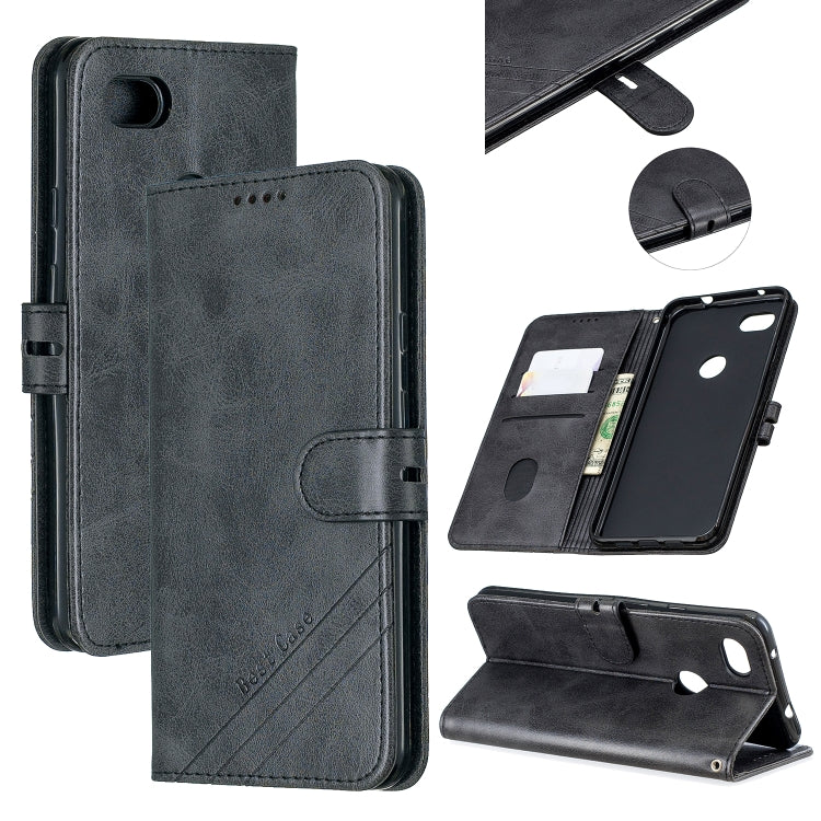 For Google Pixel 3A XL Stitching Style 2-Color Cow Texture Horizontal Flip PU Leather Case with Holder & Card Slot & Lanyard