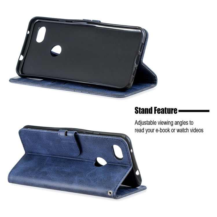 For Google Pixel 3A XL Stitching Style 2-Color Cow Texture Horizontal Flip PU Leather Case with Holder & Card Slot & Lanyard