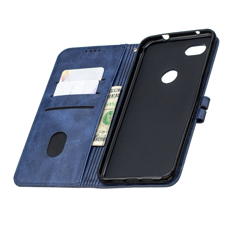 For Google Pixel 3A XL Stitching Style 2-Color Cow Texture Horizontal Flip PU Leather Case with Holder & Card Slot & Lanyard