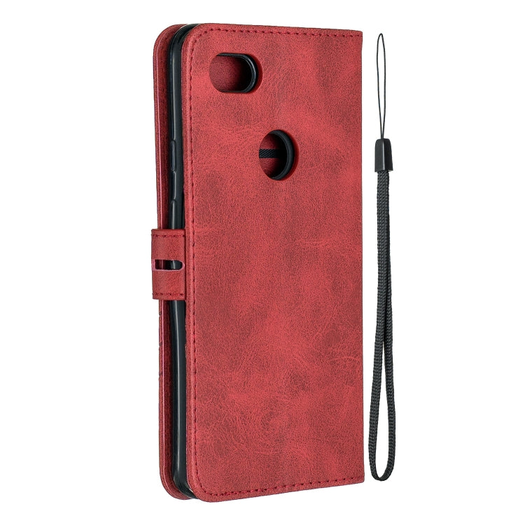 For Google Pixel 3A XL Stitching Style 2-Color Cow Texture Horizontal Flip PU Leather Case with Holder & Card Slot & Lanyard