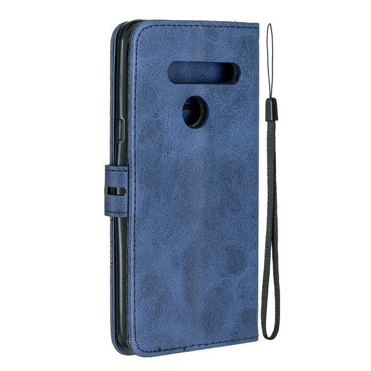 For LG G8 G8S Stitching Style 2-Color Cow Texture Horizontal Flip PU Leather Case with Holder & Card Slot & Lanyard