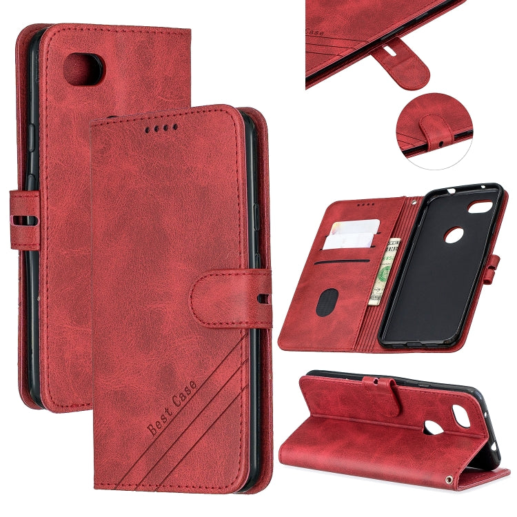 For LG G8 G8S Stitching Style 2-Color Cow Texture Horizontal Flip PU Leather Case with Holder & Card Slot & Lanyard