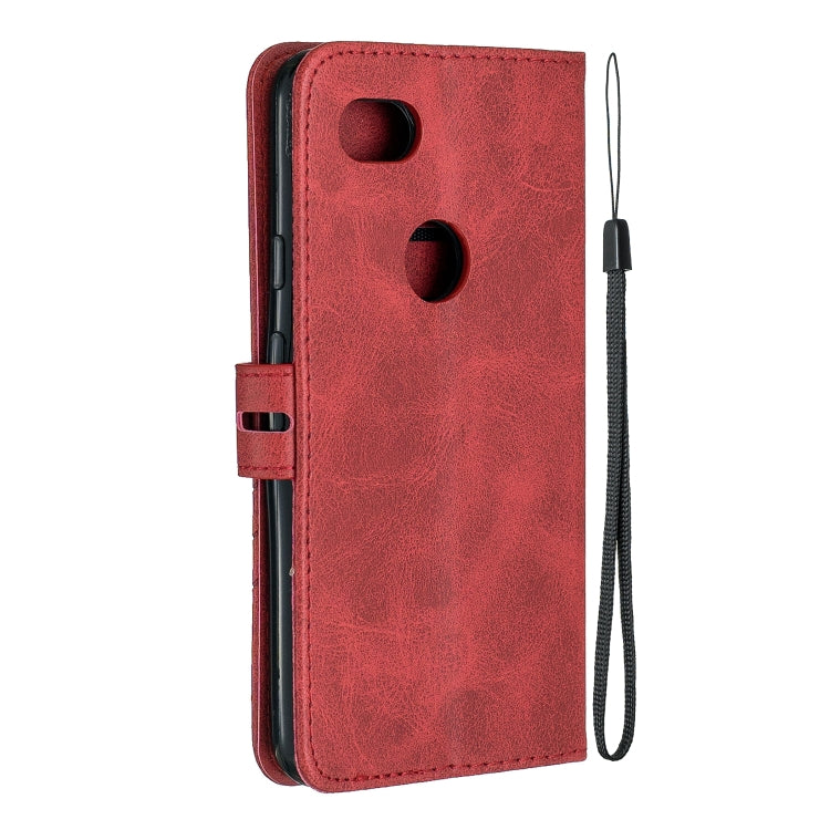 For LG G8 G8S Stitching Style 2-Color Cow Texture Horizontal Flip PU Leather Case with Holder & Card Slot & Lanyard