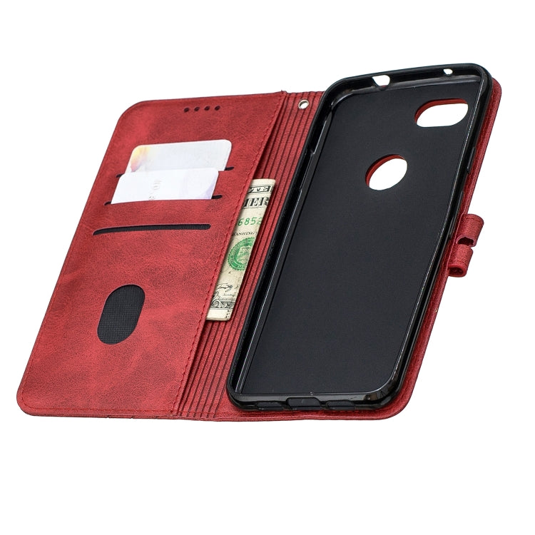 For LG G8 G8S Stitching Style 2-Color Cow Texture Horizontal Flip PU Leather Case with Holder & Card Slot & Lanyard