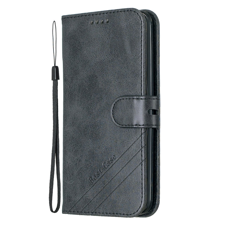 For LG K10 2018 Stitching Style 2-Color Cow Texture Horizontal Flip PU Leather Case with Holder & Card Slot & Lanyard