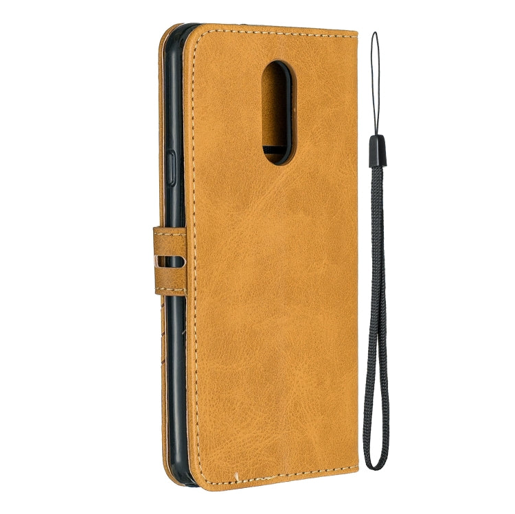 For LG Stylo 5 Stitching Style 2-Color Cow Texture Horizontal Flip PU Leather Case with Holder & Card Slot & Lanyard