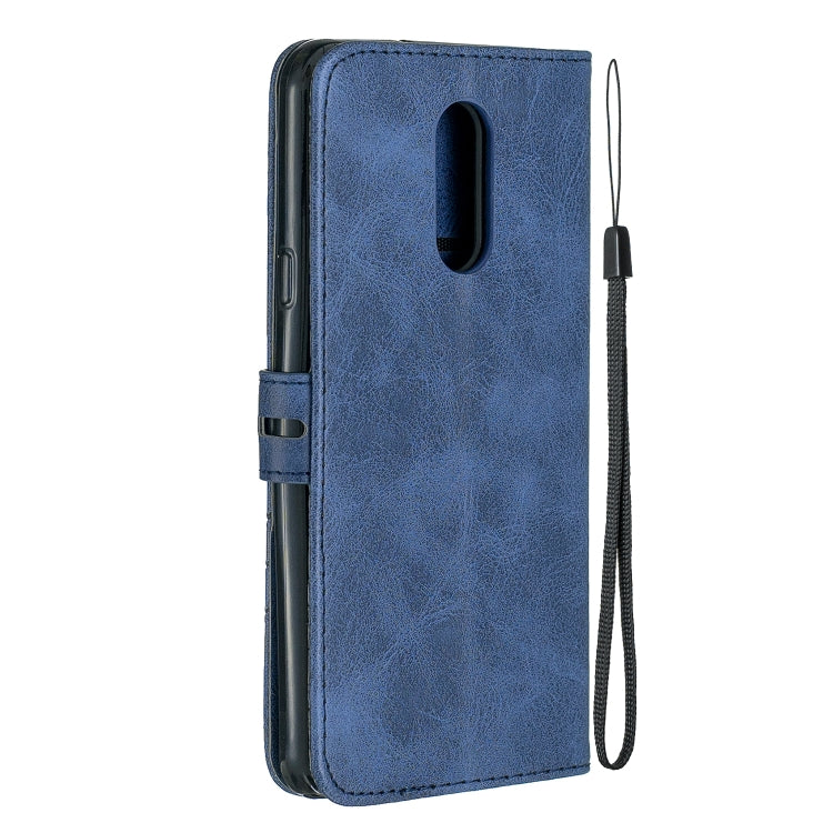 For LG Stylo 5 Stitching Style 2-Color Cow Texture Horizontal Flip PU Leather Case with Holder & Card Slot & Lanyard