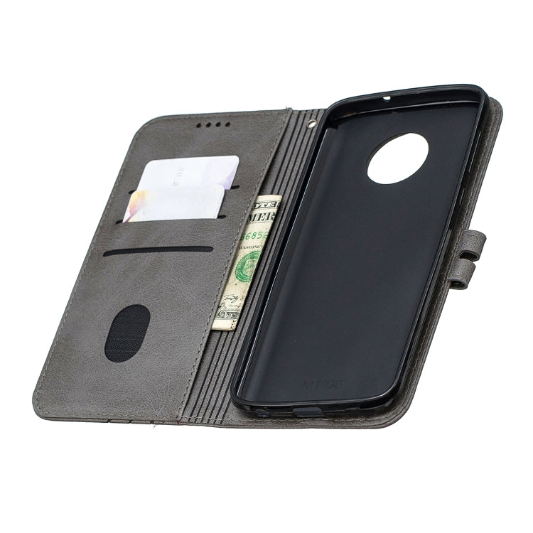 For Moto G6 2018 Stitching Style 2-Color Cow Texture Horizontal Flip PU Leather Case with Holder & Card Slot & Lanyard