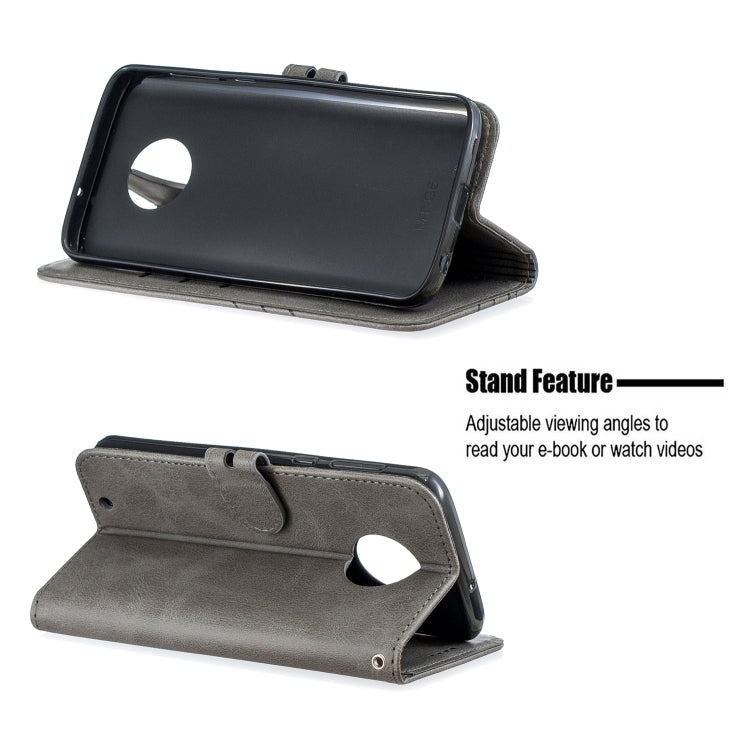 For Moto G6 2018 Stitching Style 2-Color Cow Texture Horizontal Flip PU Leather Case with Holder & Card Slot & Lanyard