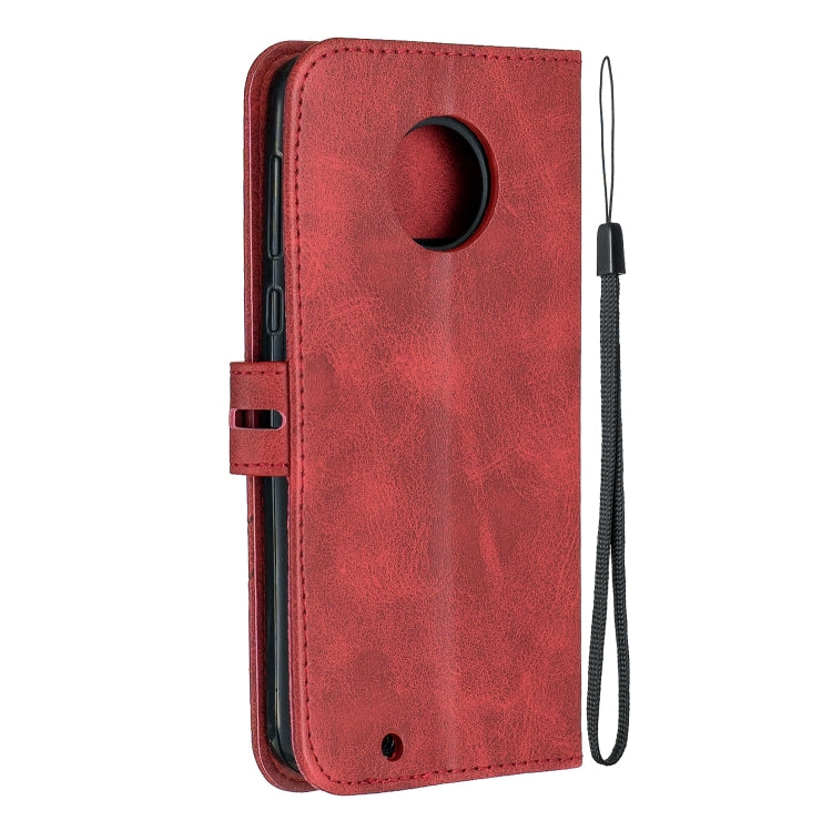 For Moto G6 2018 Stitching Style 2-Color Cow Texture Horizontal Flip PU Leather Case with Holder & Card Slot & Lanyard
