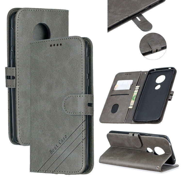 For Moto G6 Play E5 Stitching Style 2-Color Cow Texture Horizontal Flip PU Leather Case with Holder & Card Slot & Lanyard